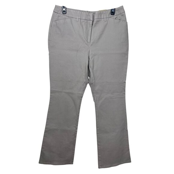 Chicos Light Stonewall Chalet Cotton Meg Flare Pants Size 1Regular - Picture 14 of 14